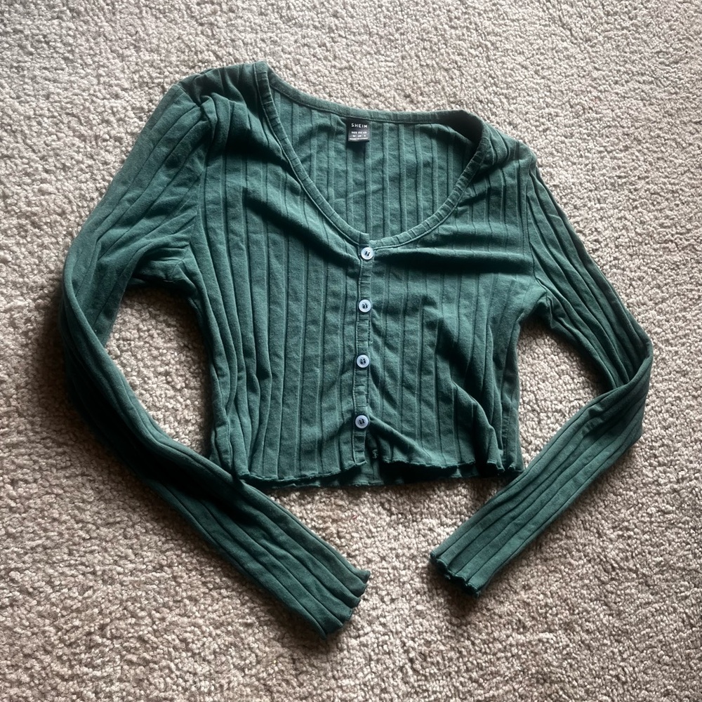 3 Pack Ribbed Button-Up Crop Top - Picture 7 of 8